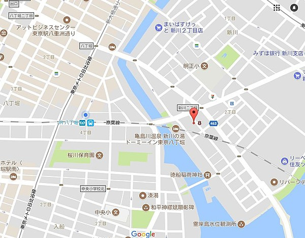 ステージグランデ　新川の地図