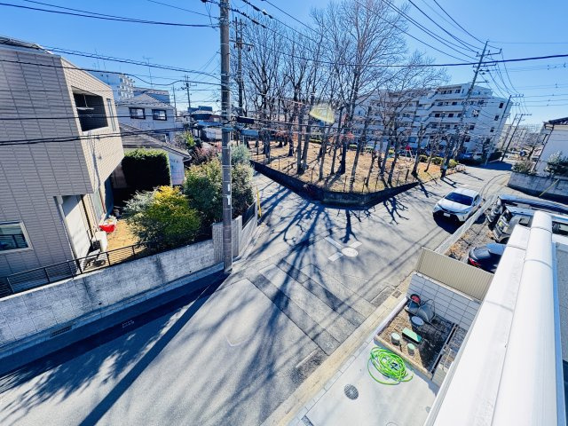 松戸市常盤平４丁目新築戸建【常盤平第二小学校：7分】の展望|バルコニーより道路側眺望