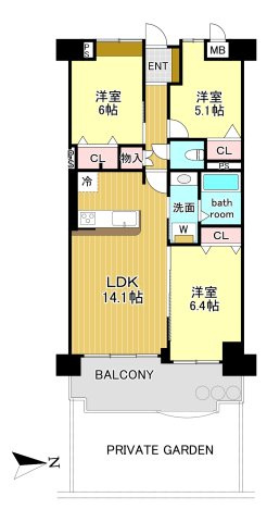 朝日プラザ八木東の間取り|専有面積：70.10ｍ2