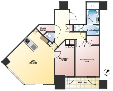 パークコート渋谷　ザ　タワーの間取り