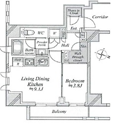 【間取り】 | ピアース麻布十番
