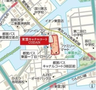 【地図】 | 東雲キャナルコートCODAN15号棟