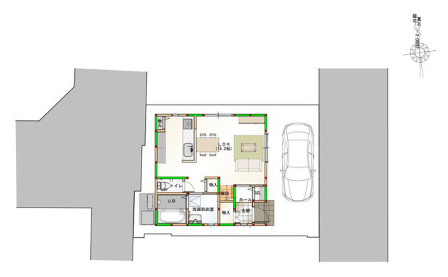 【区画図】 | 八尾市山城町3丁目 | ※太陽光発電システム搭載条件付物件：販売価格は「屋根貸しシステム（太陽光発電なし）」での価格です。こちらの場合は10年経過後無償譲渡。※太陽光発電付き（売電付）の場合は物件価格に100万円プラスです。