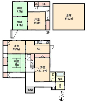 【間取り】 | 近江八幡市竹町　中古戸建