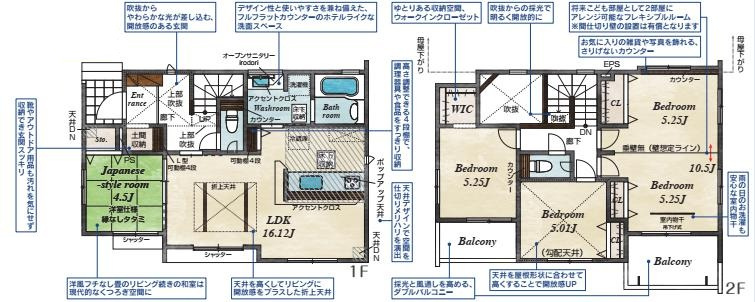 加須市花崎北3丁目　新築一戸建ての間取り|小学校まで徒歩3分！子育て世代さんにもおすすめの住環境♪