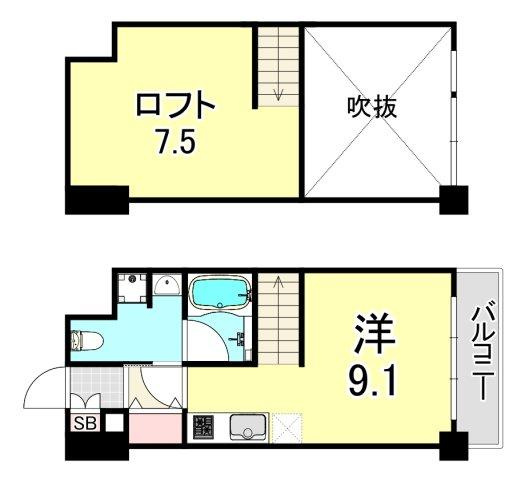 エスリード大阪シティーウエストの間取り