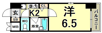 エスリード新神戸の間取り