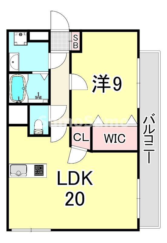 エフコート甲陽園東山　A棟の間取り