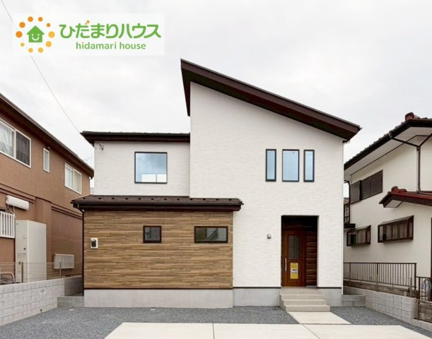 ひたちなか市足崎2期　新築戸建の外観|外観がインパクトのあるオシャレなデザイナーズハウス♪