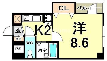 カーサ神戸下山手の間取り
