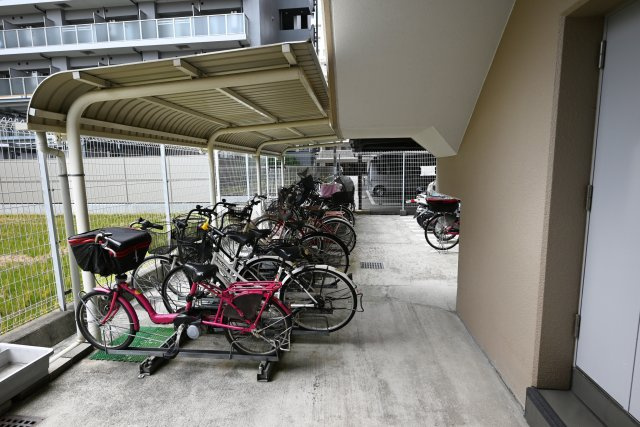 アンビエント江坂の駐輪場|駐輪場あり
現地（2026年1月）撮影