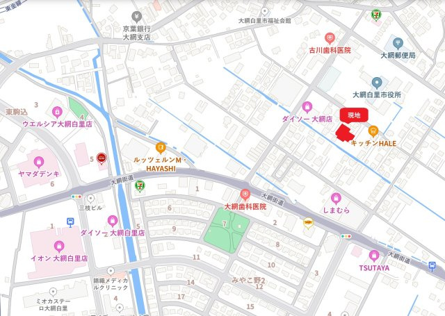 大網白里市大網G区／建築条件付売地の地図