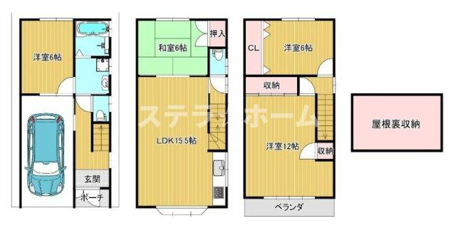 清水2 中古戸建の間取り
