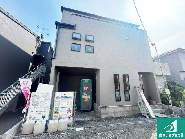 大阪市旭区生江　第3期　新築一戸建ての外観|周辺は落ち着いた街並みの住宅地！子育てがしやすい住環境です！まだ未完成ですが、現地でしかわからない事もございます。是非一度ご覧ください。