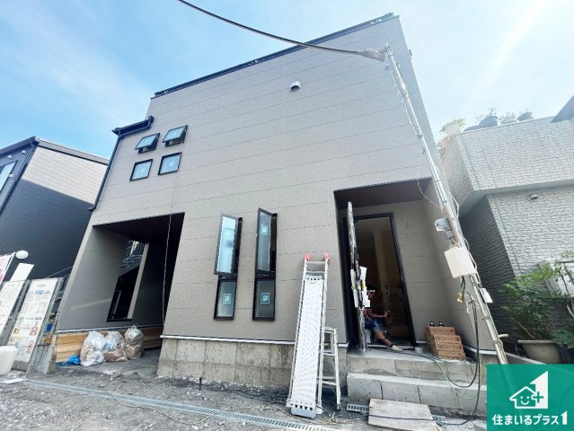 大阪市旭区生江　第3期　新築一戸建ての外観|周辺は落ち着いた街並みの住宅地！子育てがしやすい住環境です！まだ未完成ですが、現地でしかわからない事もございます。是非一度ご覧ください。