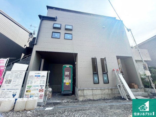 大阪市旭区生江　第3期　新築一戸建ての外観|周辺は落ち着いた街並みの住宅地！子育てがしやすい住環境です！まだ未完成ですが、現地でしかわからない事もございます。是非一度ご覧ください。