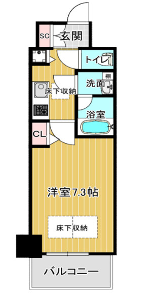 シャローズワン立売堀の間取り