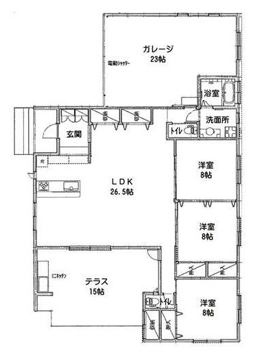 長生郡白子町剃金　中古戸建の間取り|図面と現況に相違がある場合、現況を優先致します。