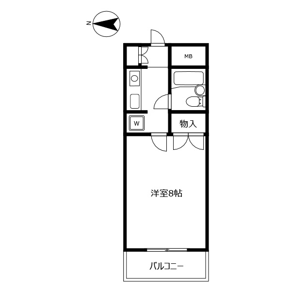 朝日プラザ中央通の間取り