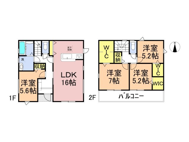 【商談中】リーブルガーデン　岐阜市河渡　全5区画分譲の間取り|■5号棟　■ヤマダ不動産　株式会社リライフ　
■夢のマイホーム購入をフルサポートします！