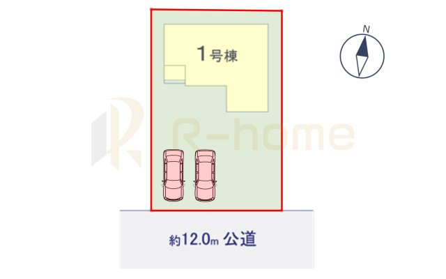 稲敷郡阿見町55期　新築戸建て　1号棟の区画図|大きなお買い物だからこそ、メリット・デメリットを伝えさせて頂きます。
R-homeにお任せください♪