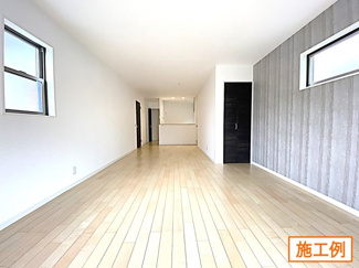 【内観：施工例】 | 町田市大蔵町　 新築住宅　全6棟（4号棟） | 同施工会社施工例（リビング）