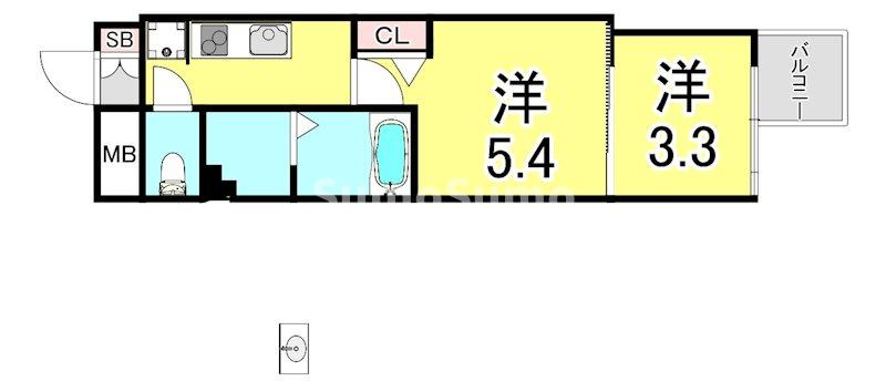 セレニテ神戸ミラクの間取り