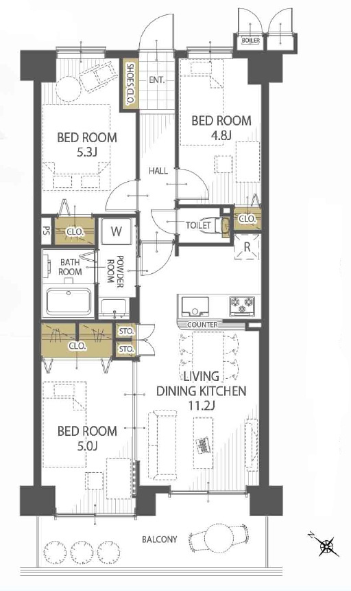 【間取り】の画像