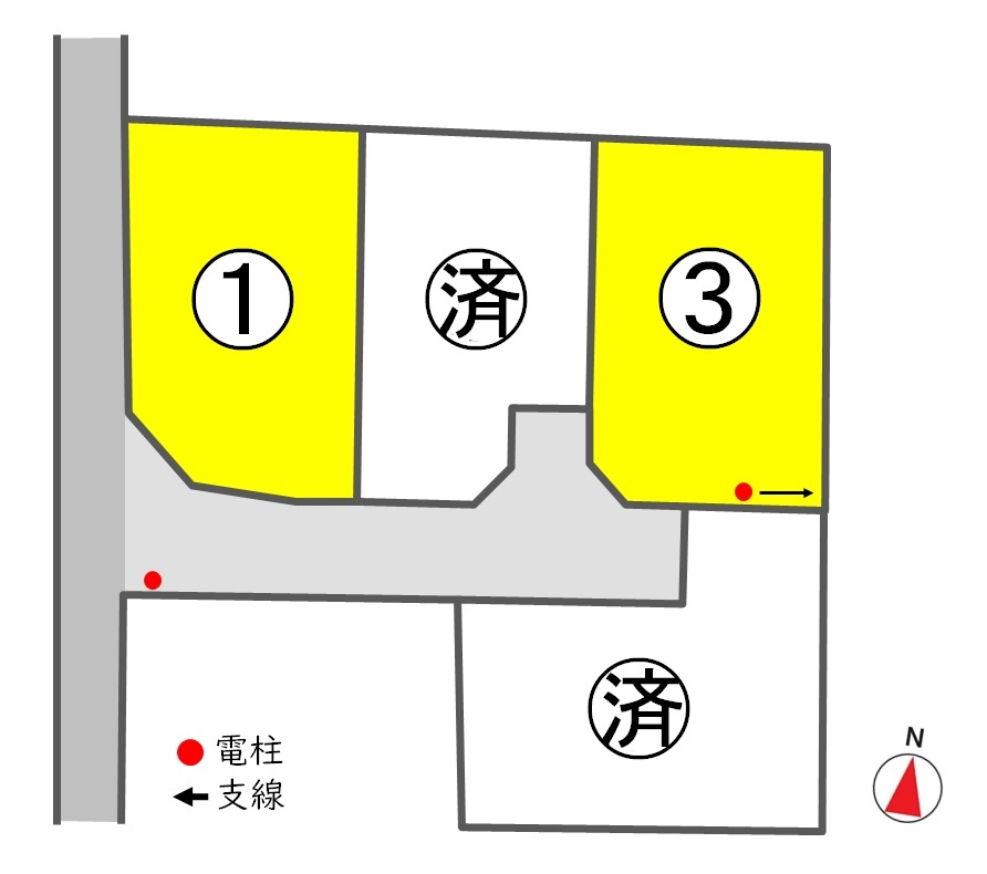 東邦ピュアコート中之条Ⅲの区画図|12/20 15:38