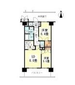 サニープレイス西芦屋　2号館の間取り