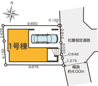 葛飾区新宿１丁目の新築戸建の区画図