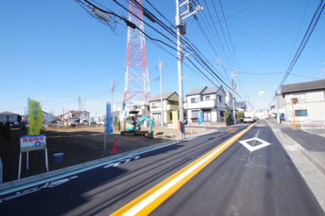【前面道路含む現地写真】 | 【仲介手数料無料！！】府中市西府町3丁目　建築条件付き売地（全9区画）9号地　3780万円