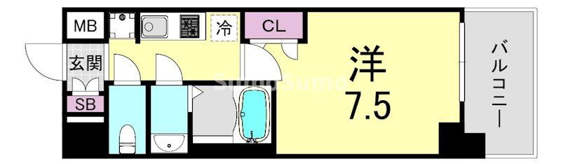ファステート難波WESTディオンの間取り