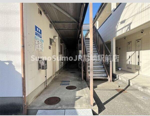 サンハイツのエントランス|落ち着いたエントランスです