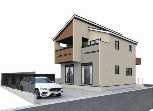 【外観】 | 【仲介手数料０円】相模原市緑区町屋2丁目　新築一戸建て | 外観パース　相模原市緑区町屋2丁目　新築一戸建て