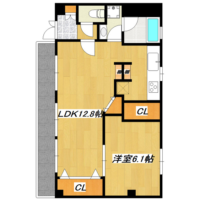 アンビロンＭの間取り|人気の１LDKです。