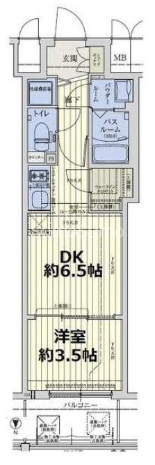 スワンズシティ谷町ブリエの間取り