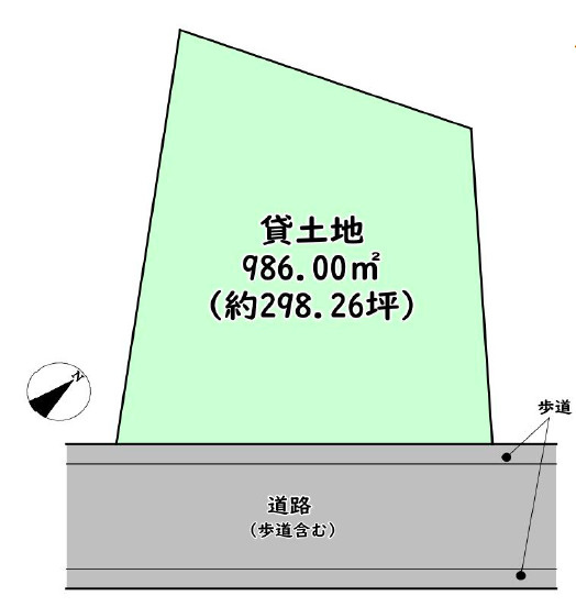 近江八幡市金剛寺町の事業用地の区画図