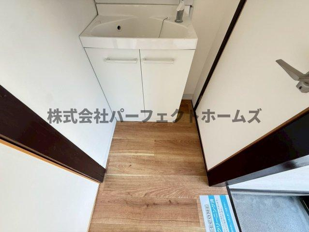 西田住宅の洗面所|忙しい朝には欠かせない洗面所です