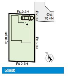 杉戸町倉松3丁目　中古一戸建ての区画図|全1棟
