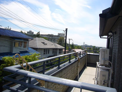 玉井邸のバルコニー