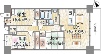 【間取り】 | キングマンション千里万博公園 | 間取