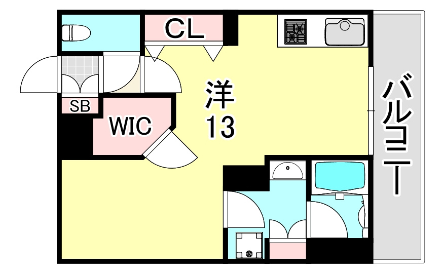プレジール三ノ宮の間取り
