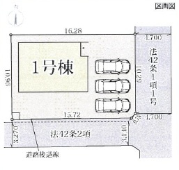 リーブルガーデン高田井町２期　１号棟の区画図|明るい東南の角地
