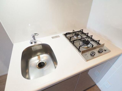 【キッチン】 | レジディア下丸子プレイス | 2口ガスコンロのシステムキッチンです。