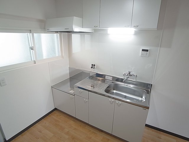 SUZURAN　DANCHI Ⅱのキッチン|綺麗なガスキッチン、広々使えます