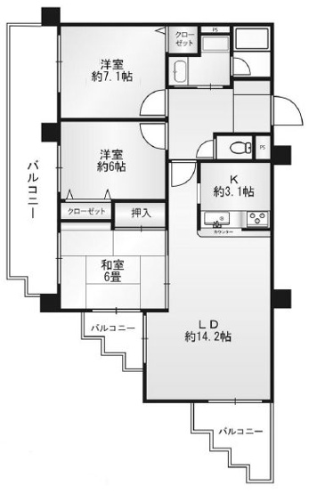 【間取り】 | 藤和シティホームズ池田井口堂