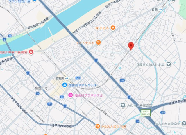 加古川市加古川町中津　土地の地図
