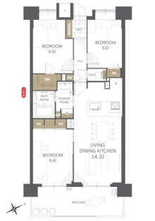 【間取り】日神パレステージ武蔵砂川 