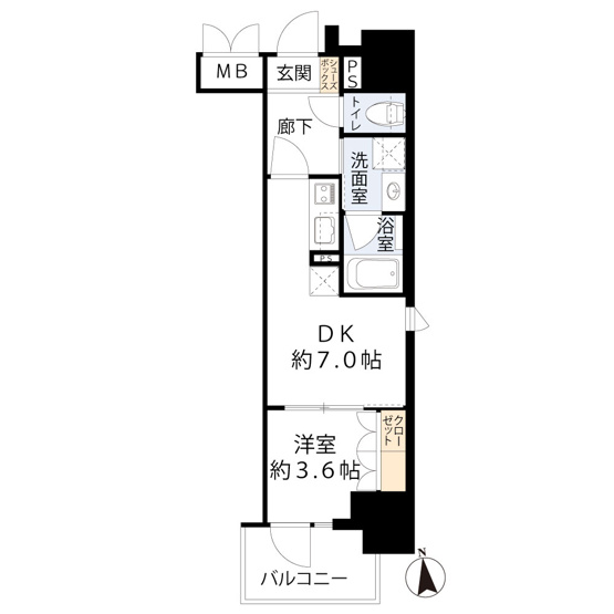 【間取り】 | K-COURT谷町四丁目